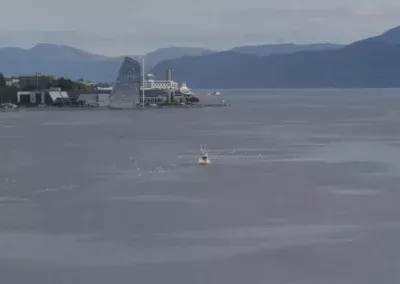 Einlaufen Molde Blick vom Balkon