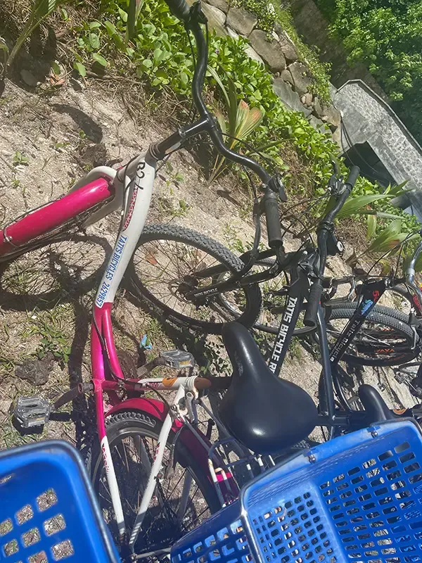Fahrräder auf La Digue Seychellen